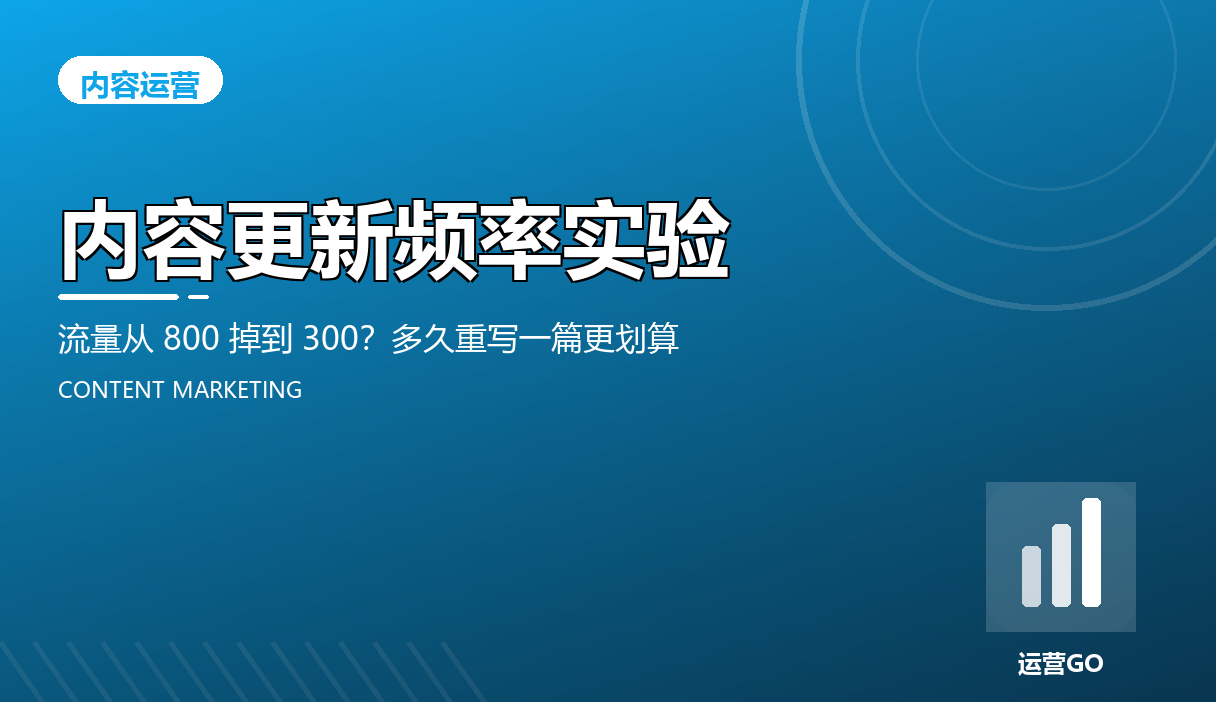 内容更新频率实验:流量从 800 掉到 300?多久重写一篇更划算